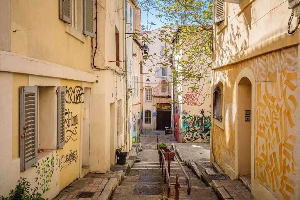 Appartement 5*, Climatise, Avec Terrasse Au Quartier Le Panier Marseille Kültér fotó